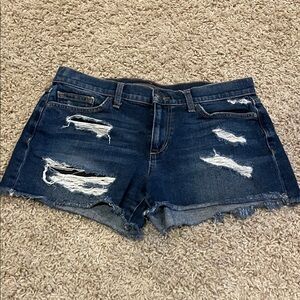 Joe's Jeans Dark Blue Distressed Jean Shorts